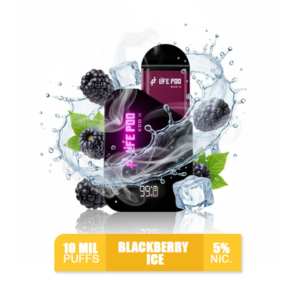 Blackberry Ice Life Pod Eco 2 Kit Bateria más Pod 10k Puffs