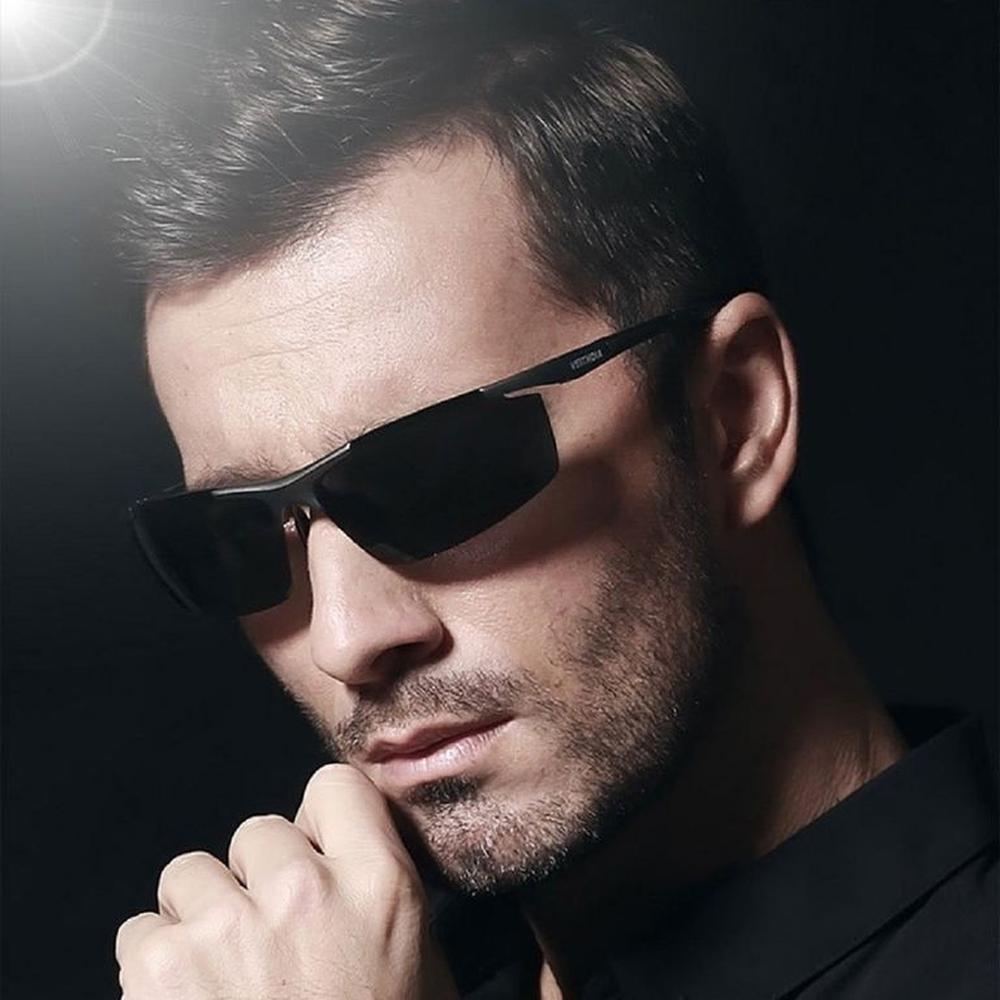Gafas Veithdia Polarizado UV Negro Hombre Dia del Padre Genieka