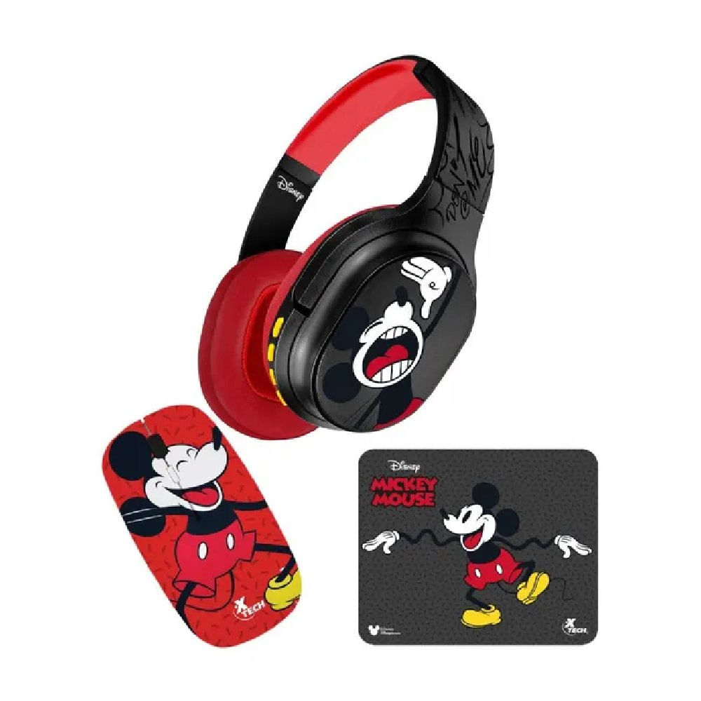 Pack Xtech Mickey Audífonos Mouse Mouse PAD