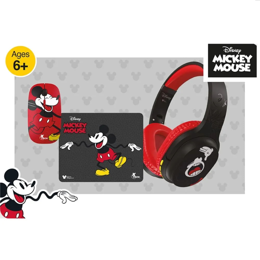 Pack Gamer Xtech Mickey Bluetooth Audífonos On-Ear