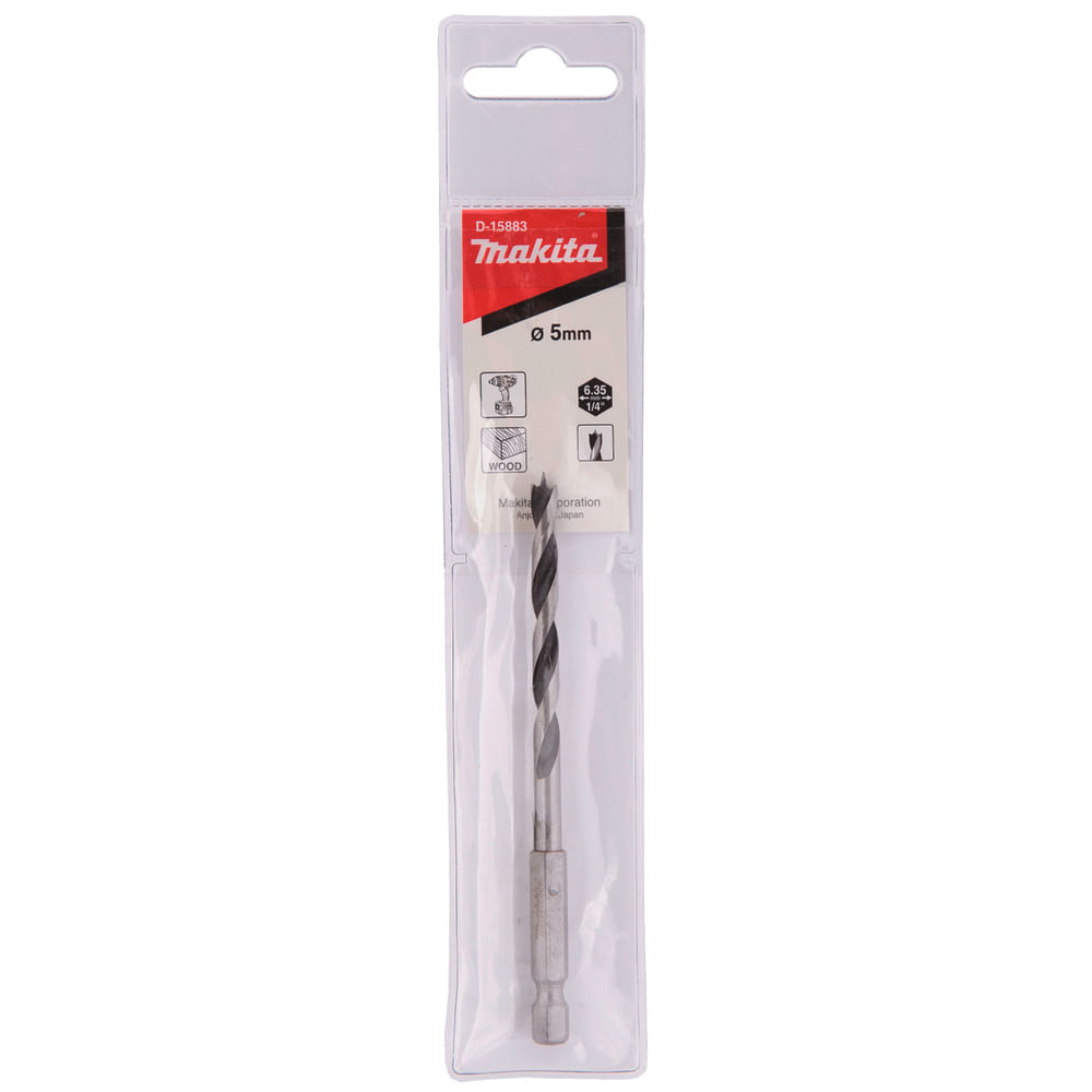 Broca para Madera Hexa. Makita 5 X 100 Mm. 1/4" D-15883