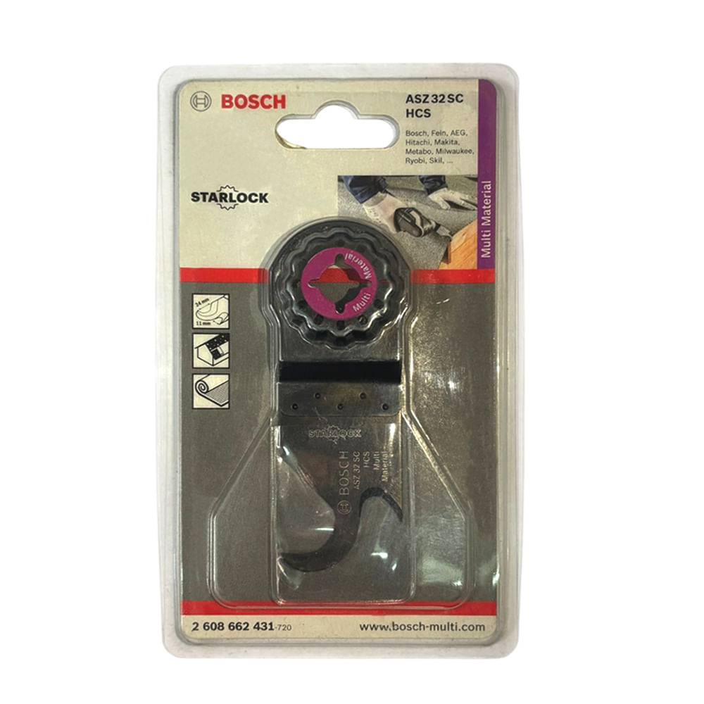 Navaja curva Multimaterial Bosch ASZ 32 SC HCS Cuchilla Curva Bosch ASZ 32 SC Corte Preciso