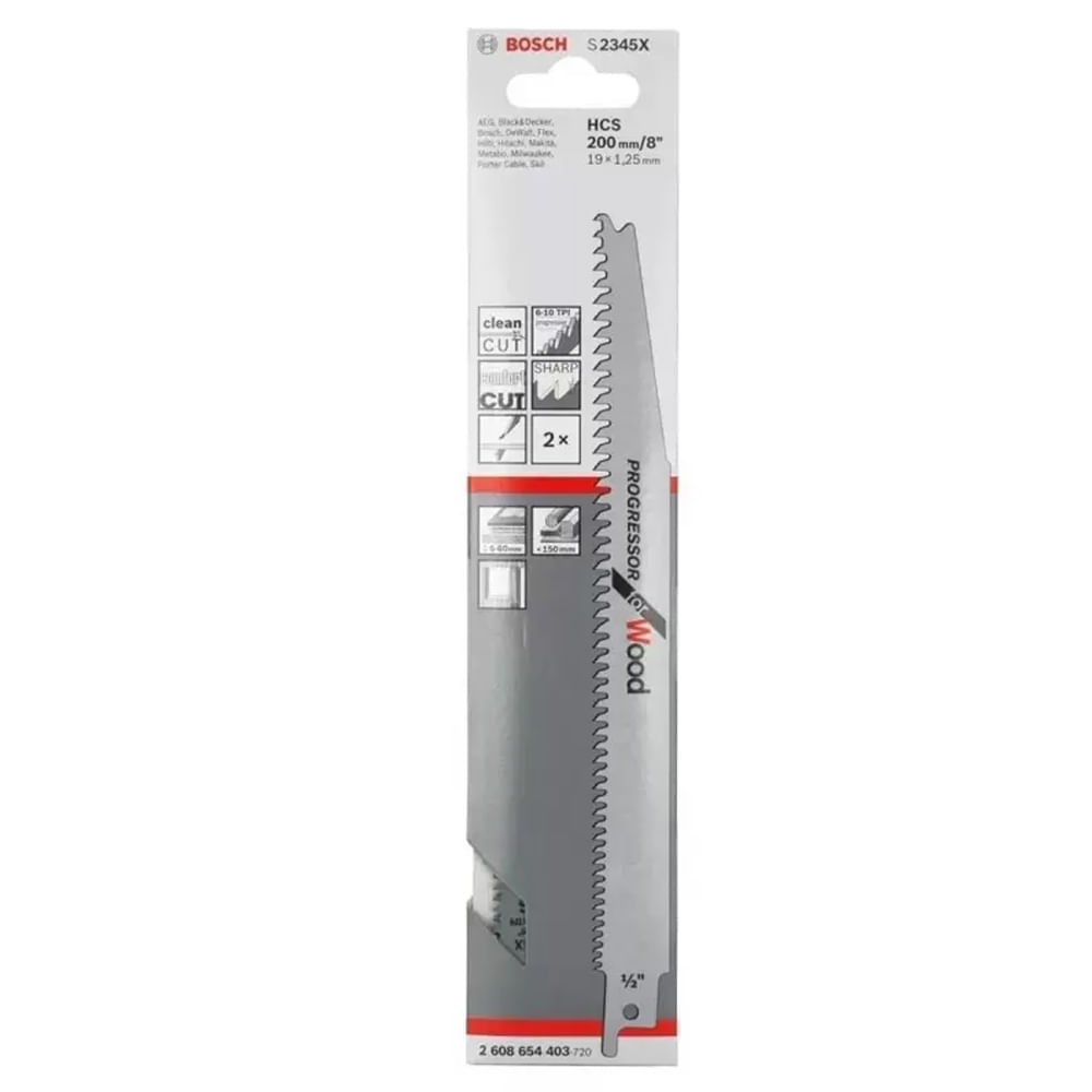 Cuchila para Sierra Sable S 2345X PROGRESSOR 8" Bosch Cuchilla para Sierra Sable Bosch Progressor S2345X 8"