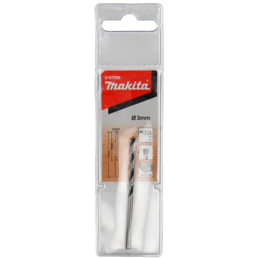 Broca para Madera Makita 3x 60 Mm. D-07026