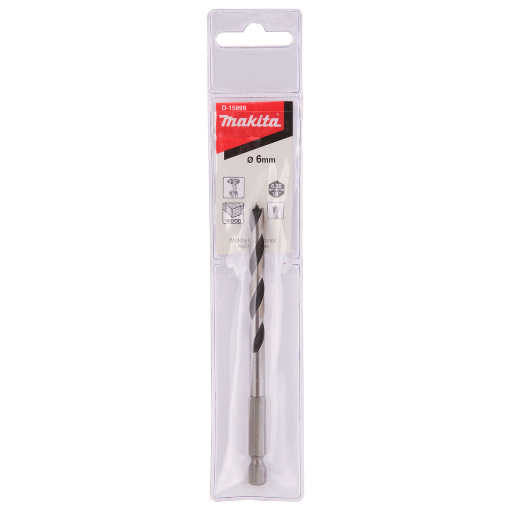 Broca para Madera Hexa. Makita 6 X 110 Mm. 1/4" D-15899