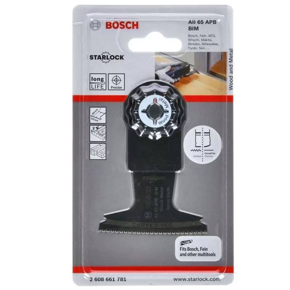 Sierra Madera/Metal Bosch AIZ 65 BB BIM Multiherramienta Hoja para Madera Y Metal Bosch Multiherramienta