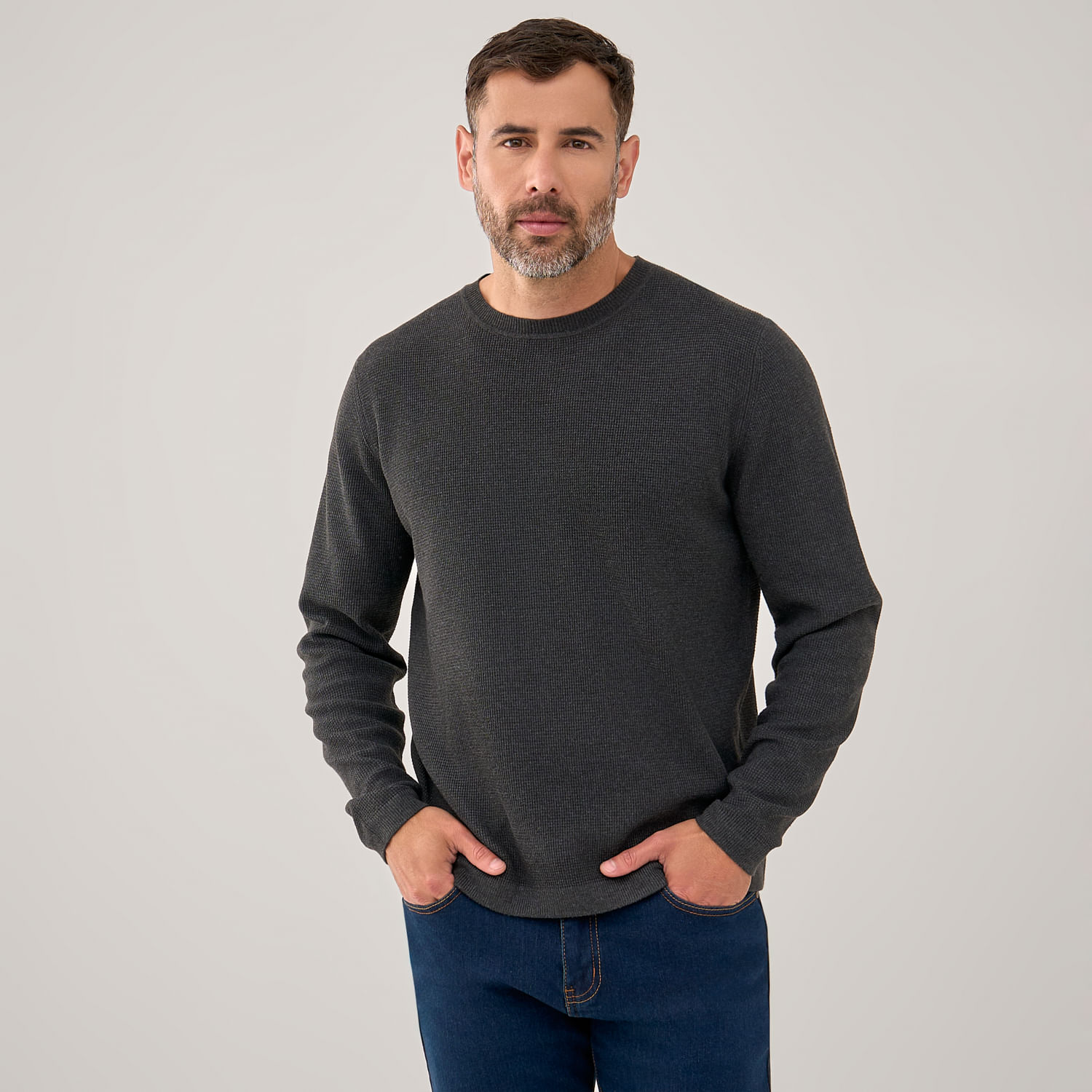 Chompa Hombre Madison Textura Cuello