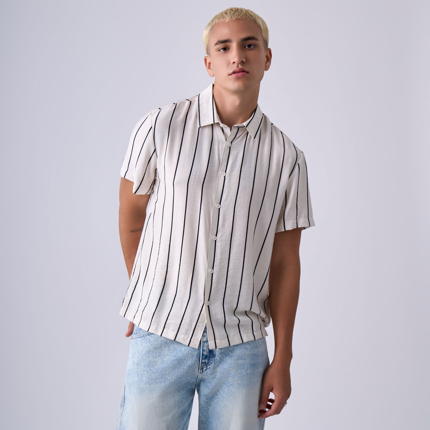 Camisa Hombre Hypnotic Viscosa Rayas