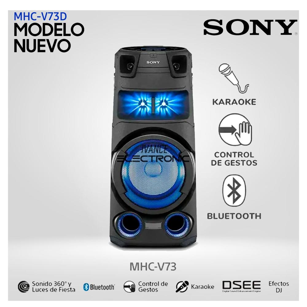 Equipo de Sonido Sony MHC-V73D Bluetooth HDMI DVD y Karaoke