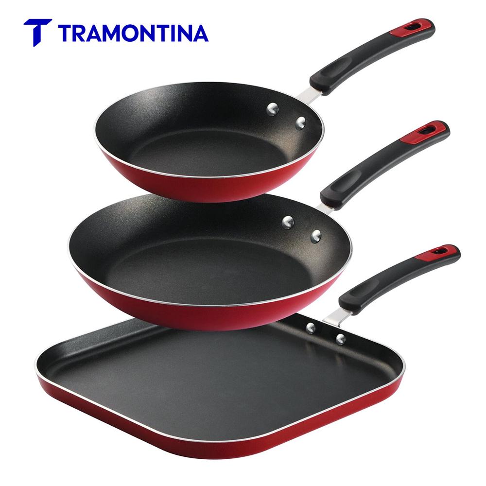 Juego 3 Sartenes Tramontina Every Day 20cm 25cm Bifera 28 cm