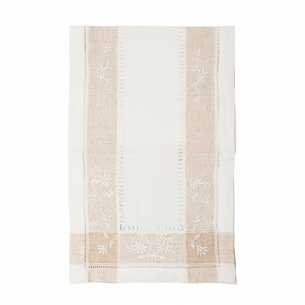 Camino 183cm Poliéster Beige Blanco