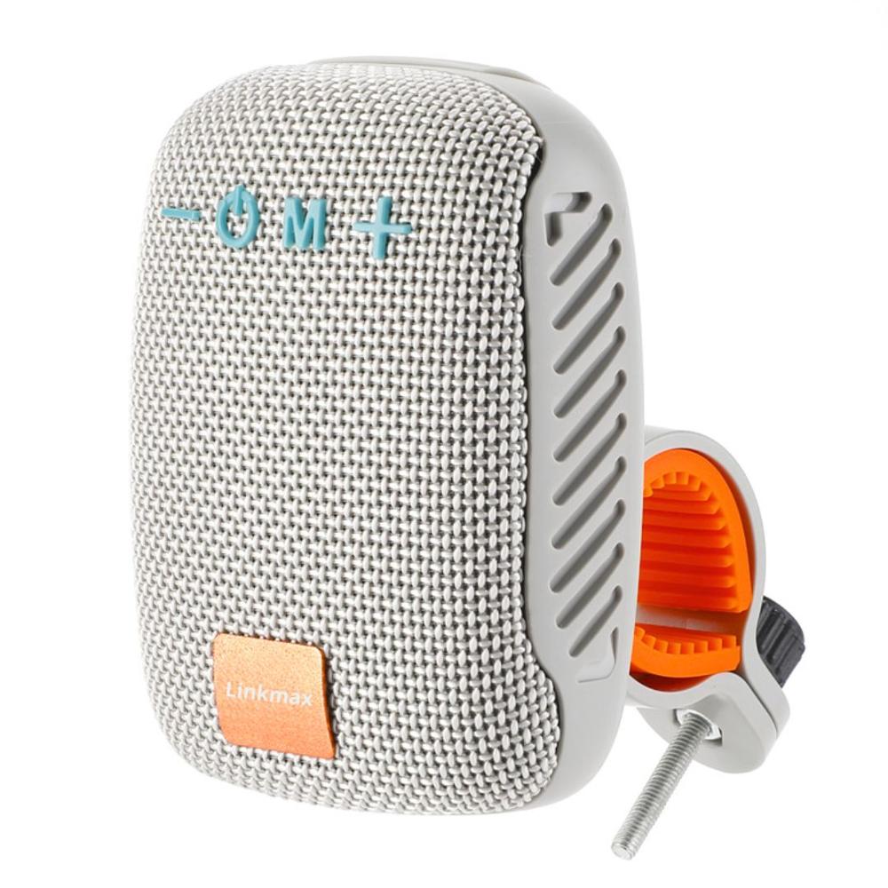 Parlante Bluetooth 5.3 para Bicicleta y Moto con Soporte Manillar, FM, TWS, USB LK-392 Blanco