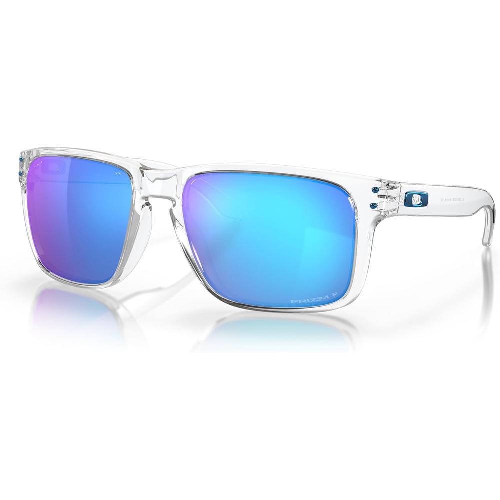 Oakley Holbrook XL OO9417 Gafas de Sol para Hombre | Polished Clear / Prizm Sapphire Iridium
