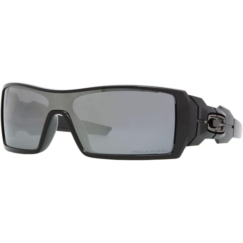 Oakley Oil Rig OO9081 Gafas de Sol Rectangulares para Hombre | Polished Black / Black Iridium