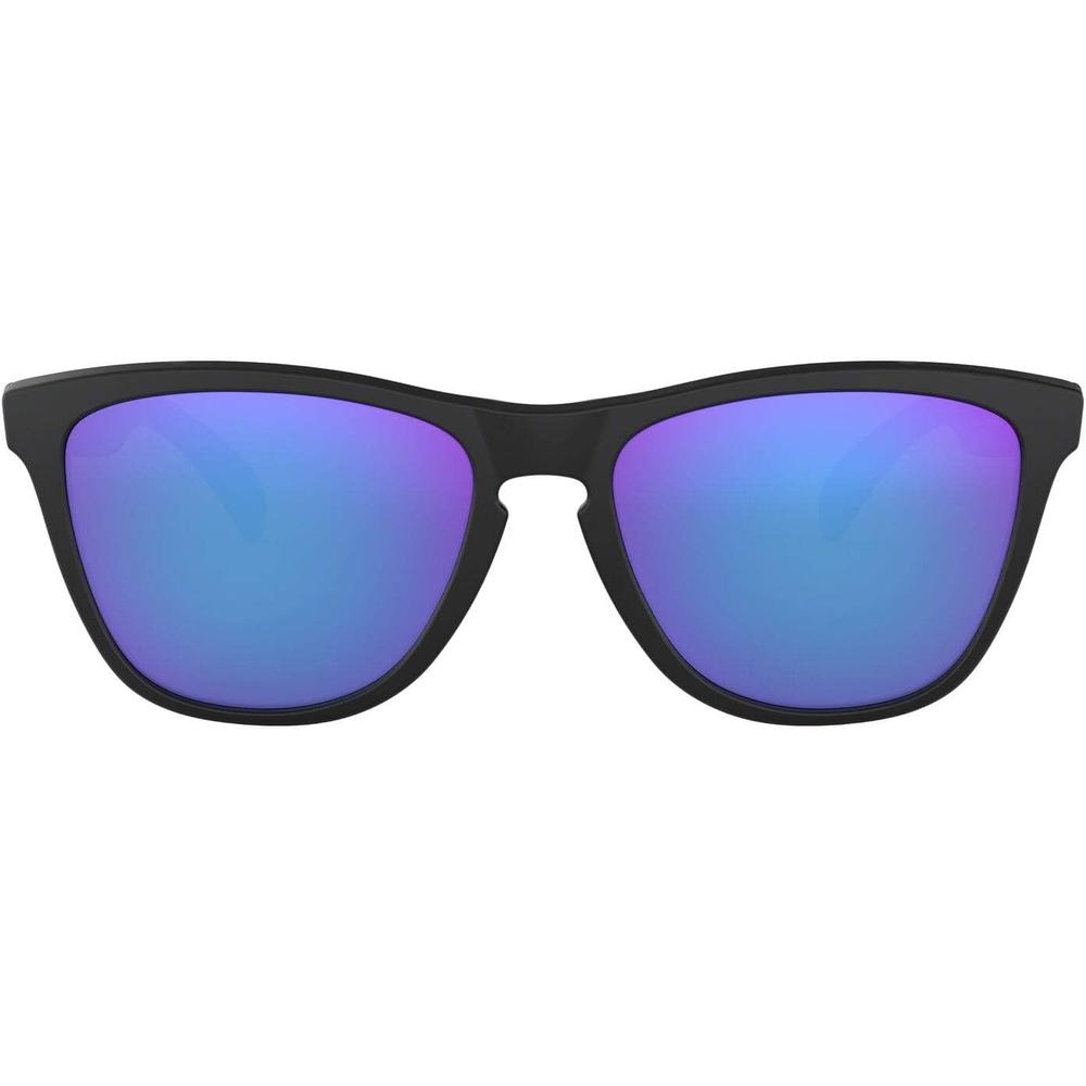 Oakley Frogskins OO9013 Gafas de Sol Cuadradas Unisex | Matte Black / Violet Iridium