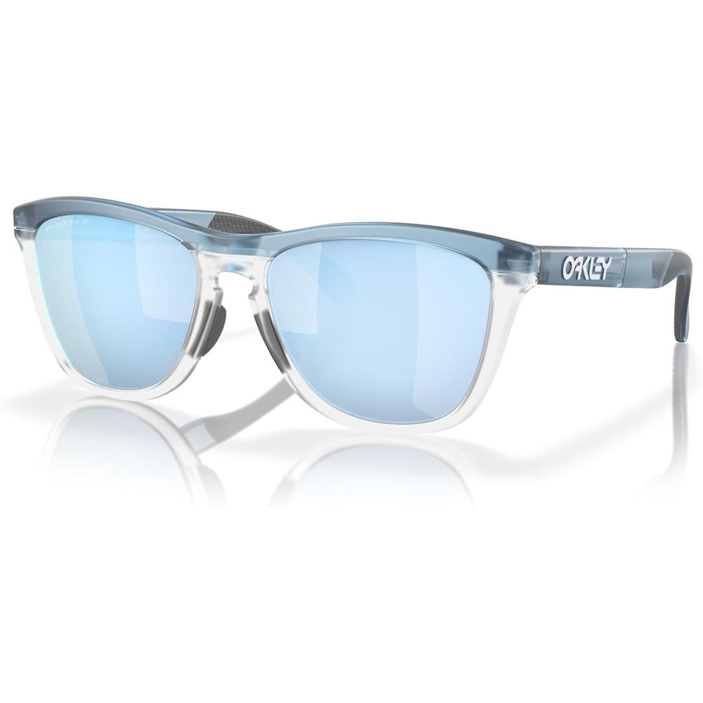 Oakley OO9284 Frogskins Gafas de Sol para Unisex | Transparent Stonewash / Clear / Prizm Deep Water