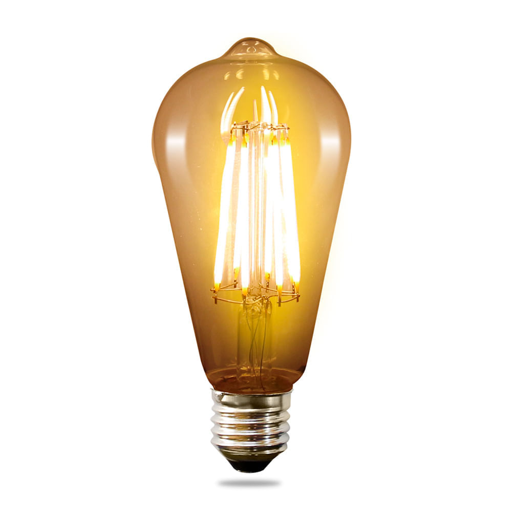 Foco vintage St64 8w 3000k Nacarado 185-265v E27 Opalux