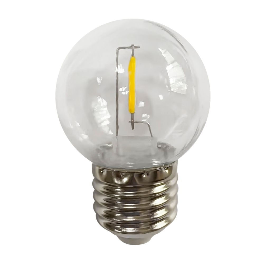 Foco Vintage G45 E27 1W Luz Cálida Clear x 6 unidades Orange