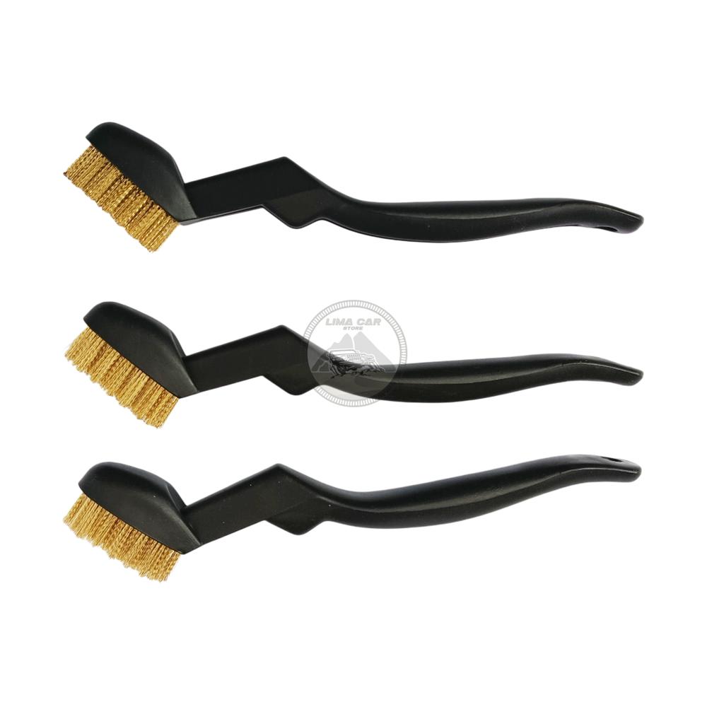 Juego 3 mini Cepillos de Alambre Latón