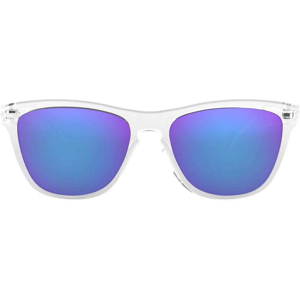 Oakley Frogskins OO9013 Gafas de Sol Cuadradas Unisex | Polished Clear / Violet Iridium