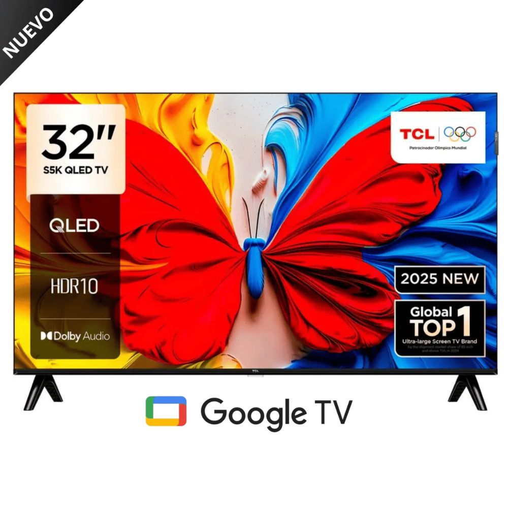 Televisor QLED TCL FHD 32'' Google TV 32S5K 2025