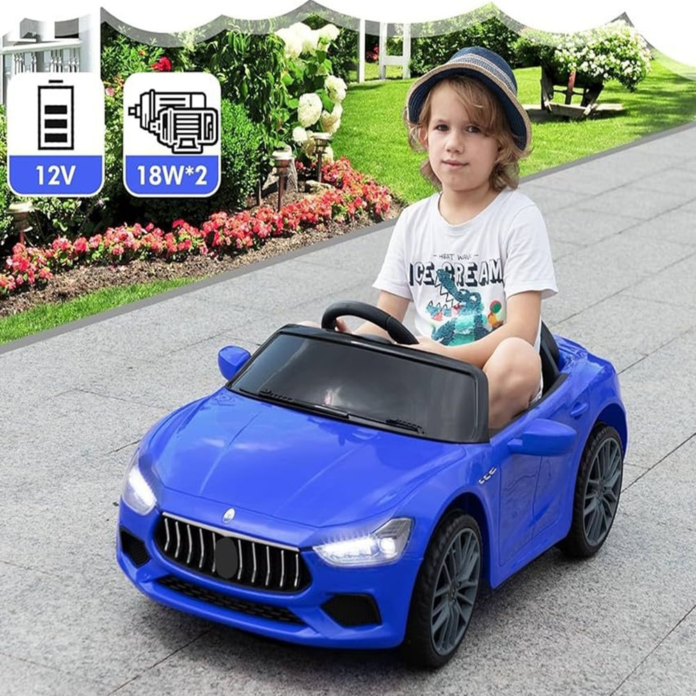 Carro a Batería Deportivo Modelo Maserati para Niños Azul