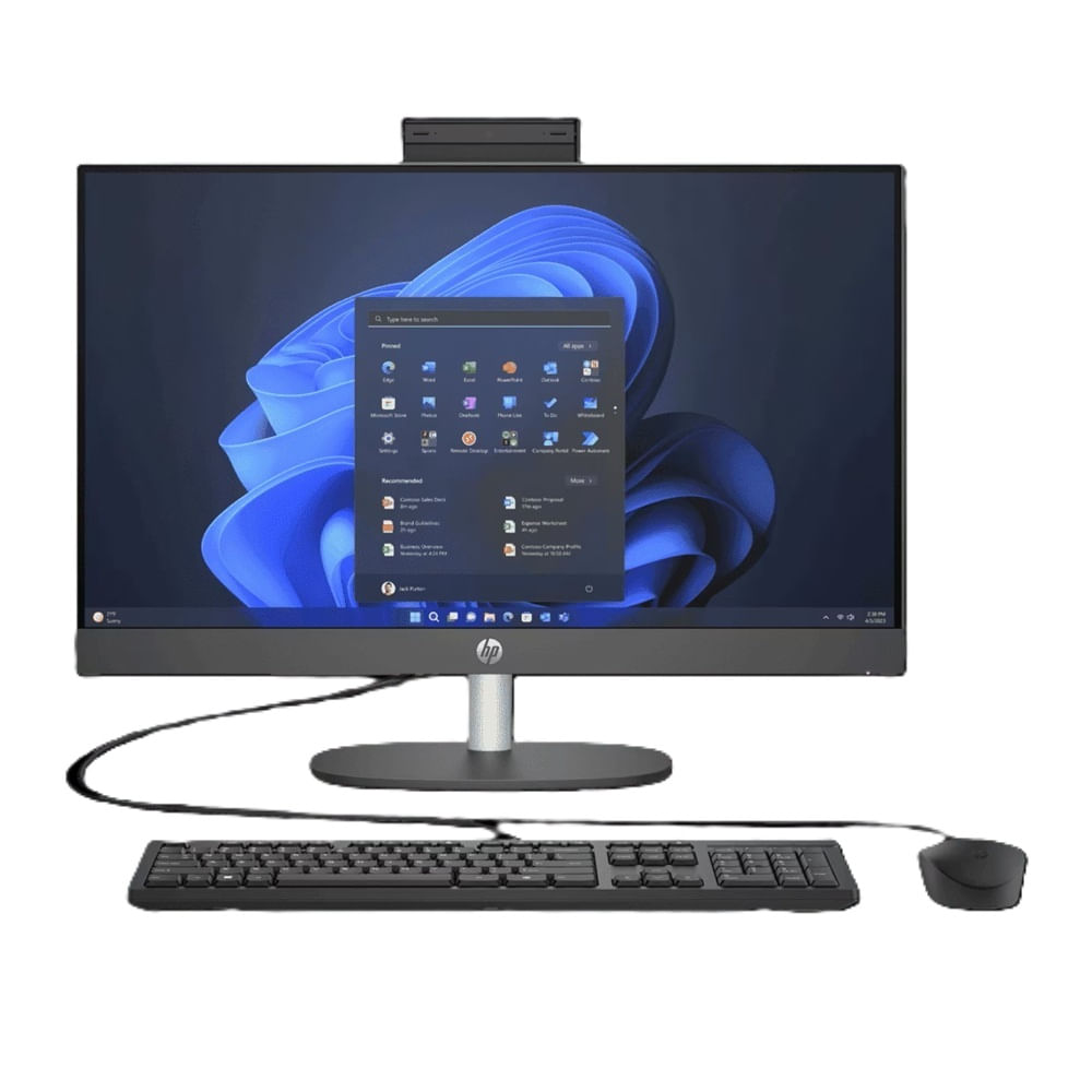 All In One HP Pro One 245 G10 AMD Ryzen 5 512GB SSD 16GB Negro Negro