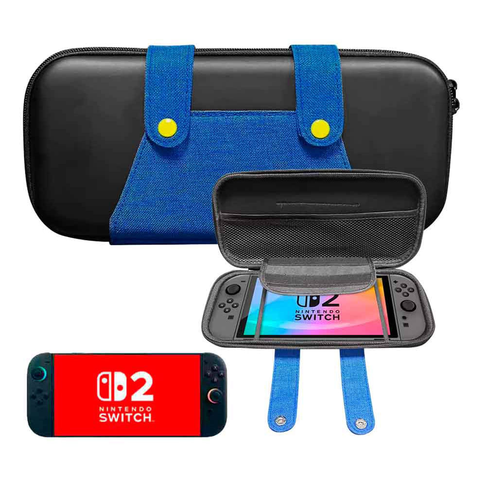 Estuche para Nintendo Switch 2 Rígido Eva Negro/Azul