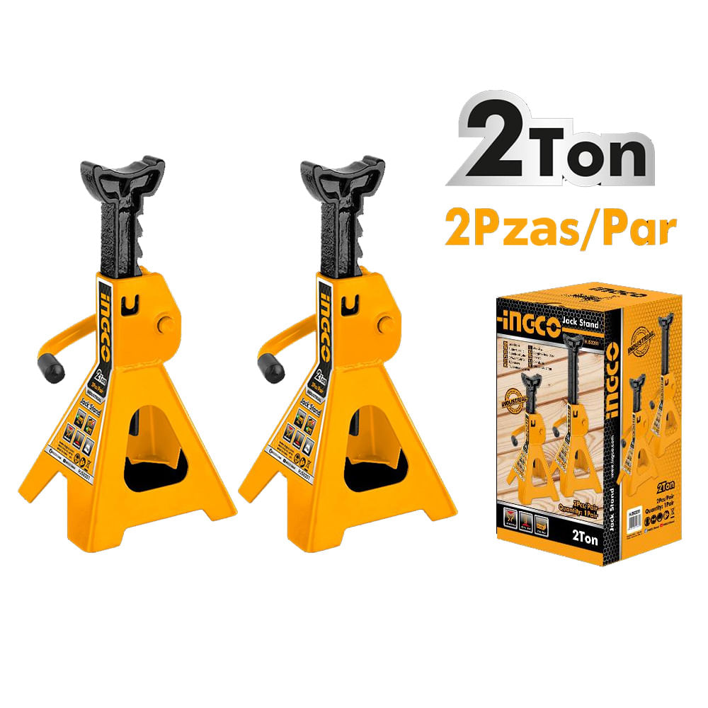 Caballete 2 Toneladas para Autos Soporte Ingco HJS0201