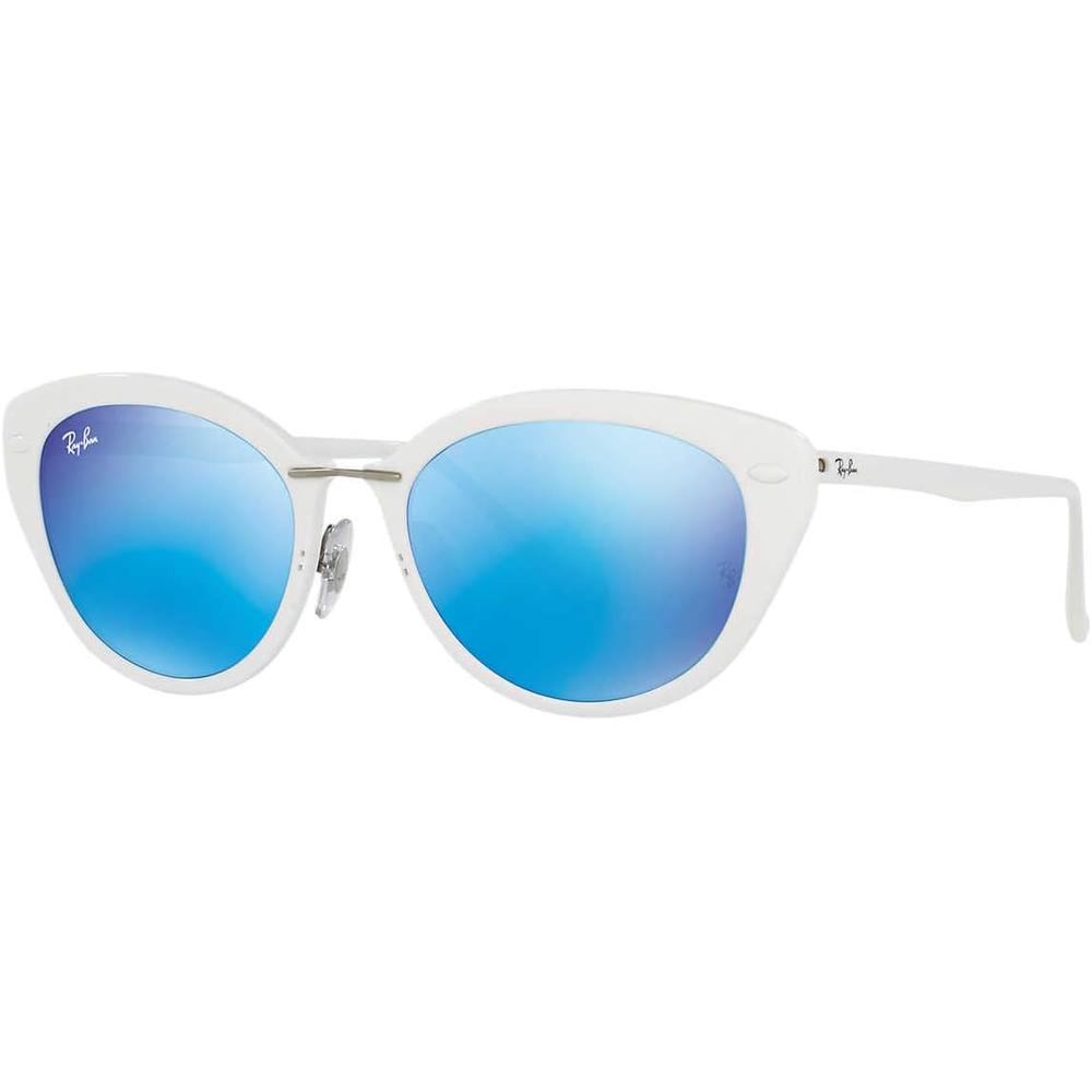 Ray-Ban RB4250 Gafas de sol plástico para mujer | Shiny White / Green Blue