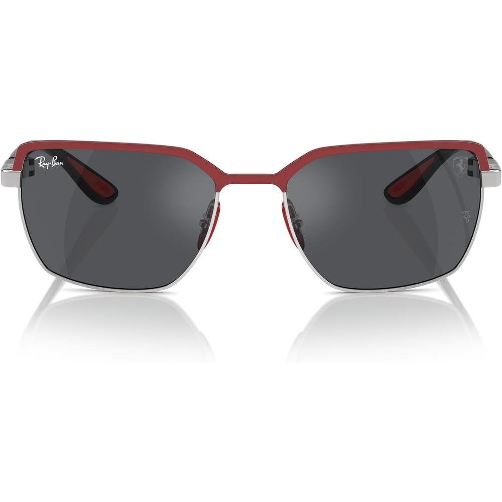 Ray-Ban RB3743M Gafas de sol cuadradas unisex Scuderia Ferrari | Silver / Grey Gradient Blue