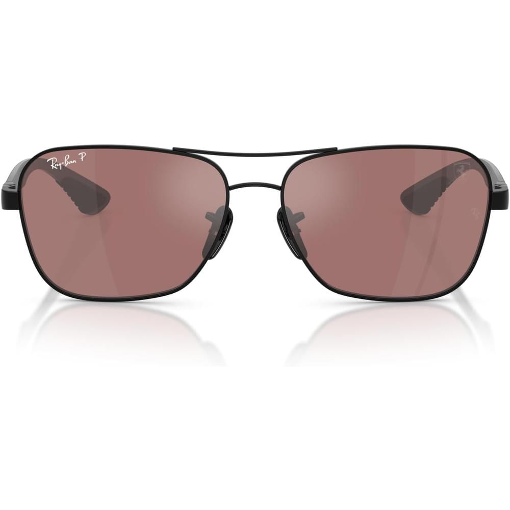 Ray-Ban RB8336M Gafas de sol cuadradas unisex Scuderia Ferrari | Matte Black / Dark Green