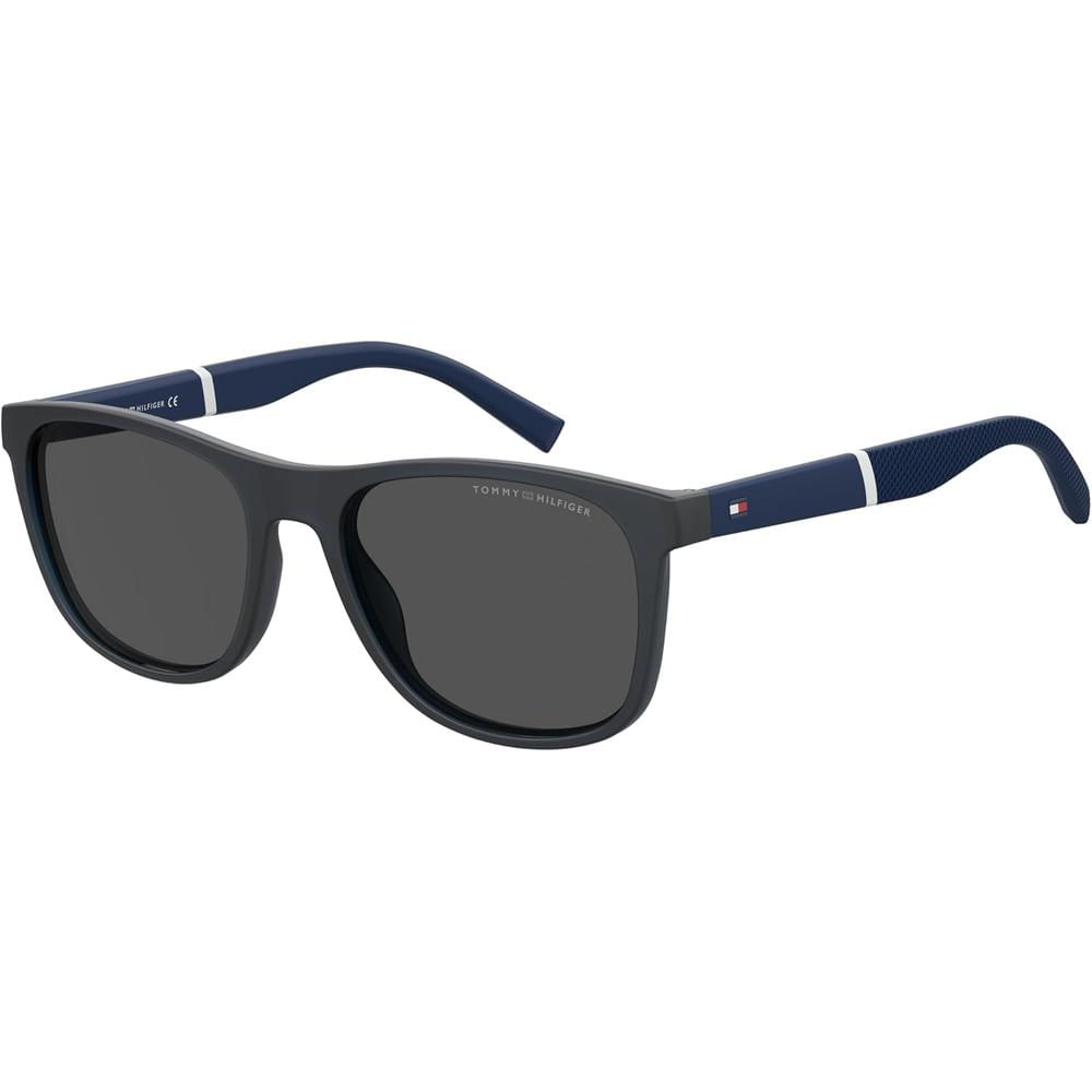 Tommy Hilfiger Gafas de sol para hombre | Matte Blue / Grey