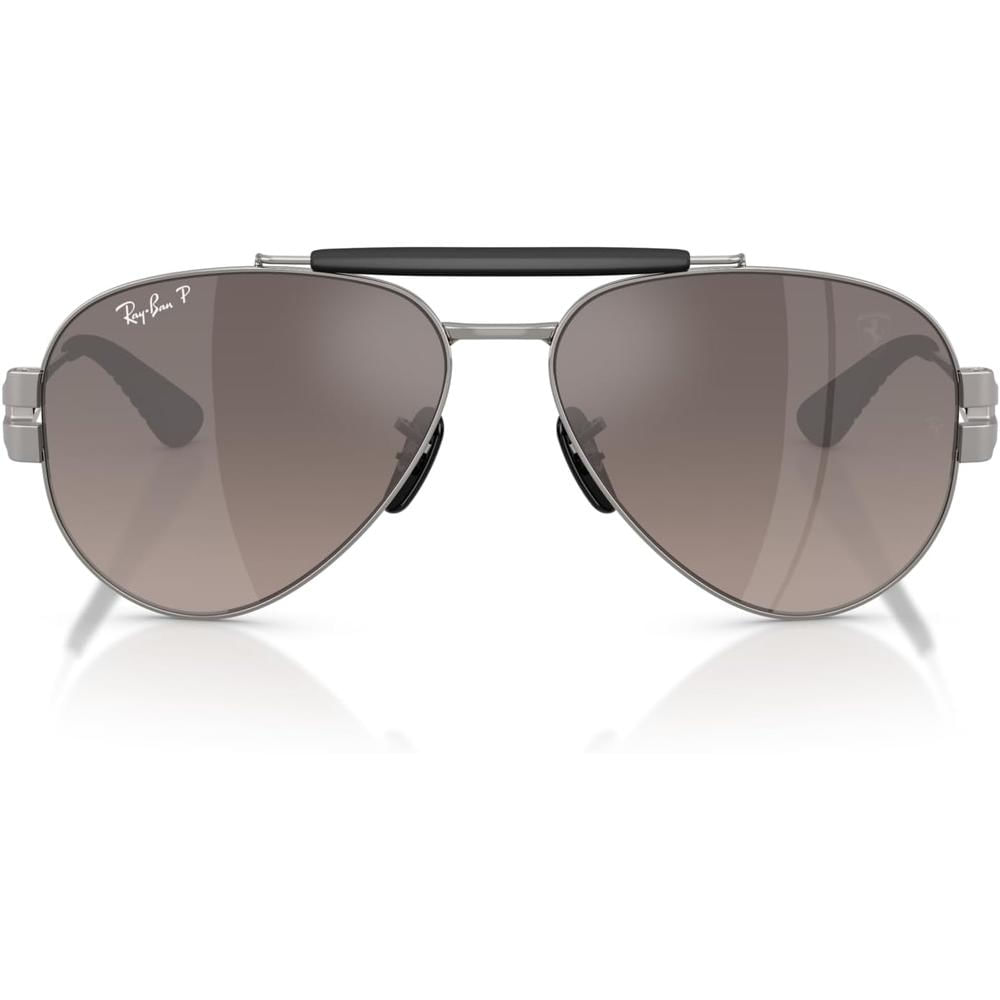 Ray-Ban RB3762M Gafas de sol redondas unisex Scuderia Ferrari | Black / Dark Grey