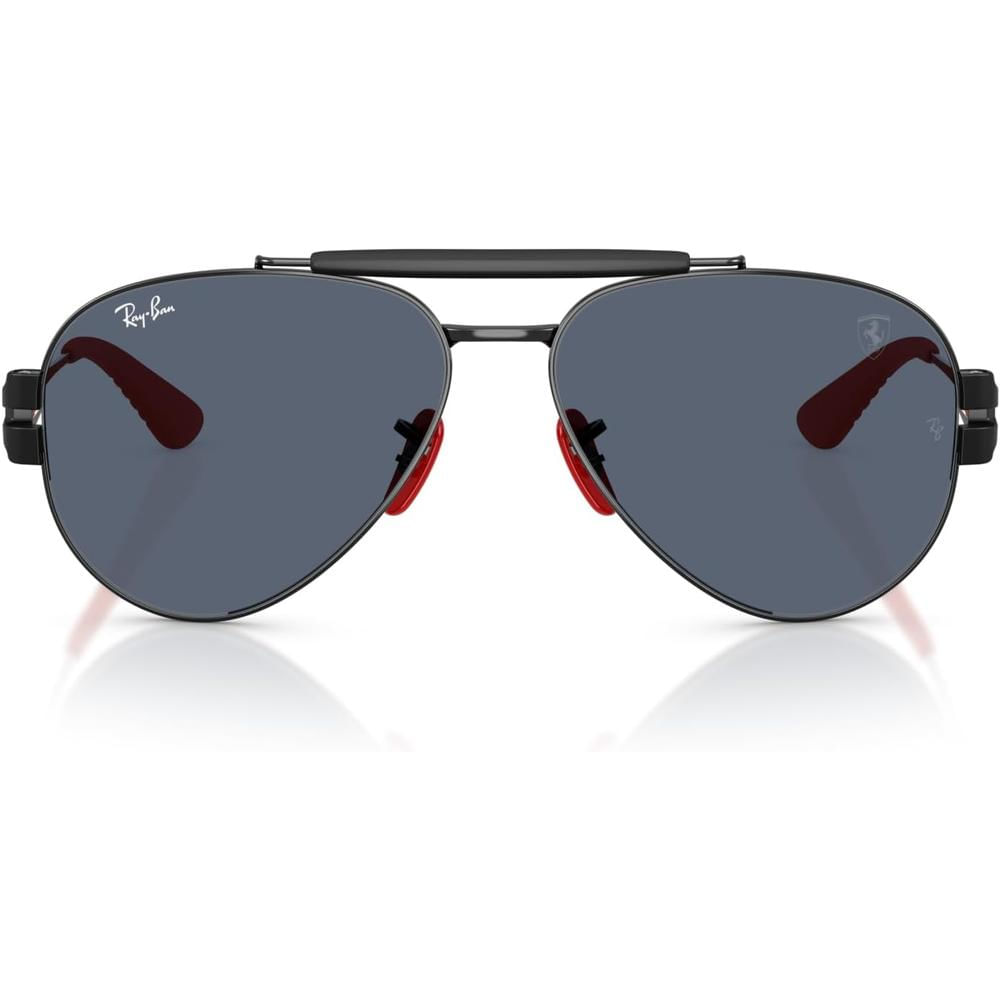 Ray-Ban RB3762M Gafas de sol redondas unisex Scuderia Ferrari | Gunmetal / Grey Gradient