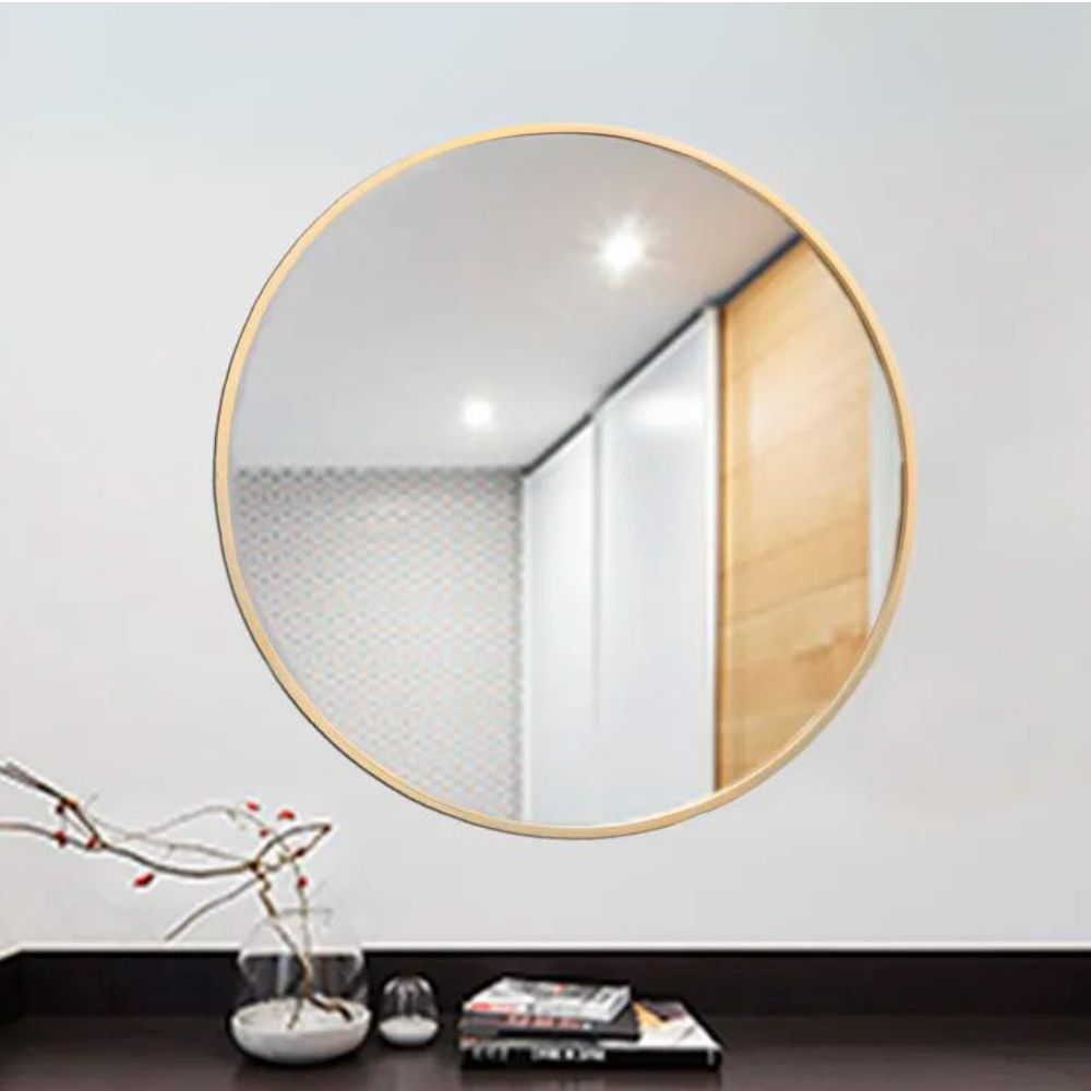 Espejo redondo con Marco de Madera 70x70cm Orange Espejo redondo con Marco de Madera 70x70cm Orange