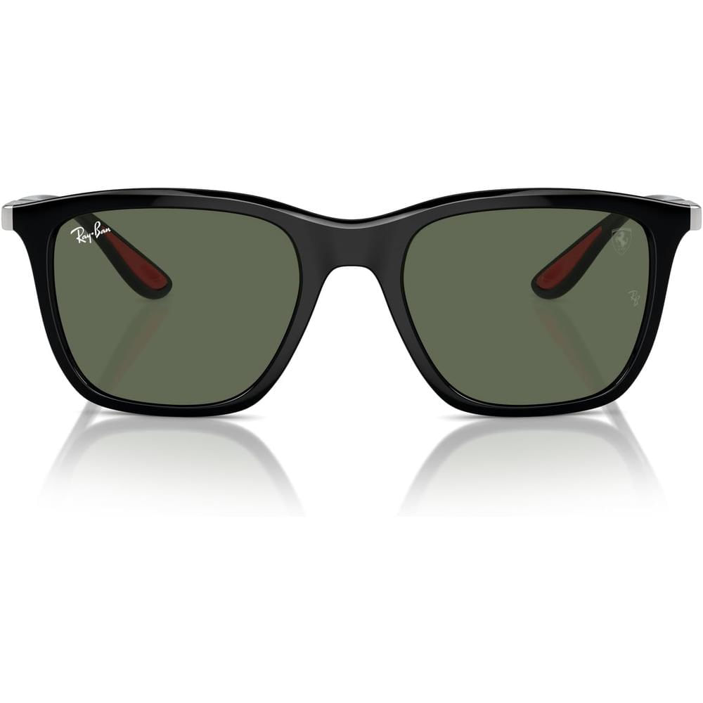 Ray-Ban RB4433M Gafas de sol cuadradas unisex Scuderia Ferrari | Matte Black / Dark Green