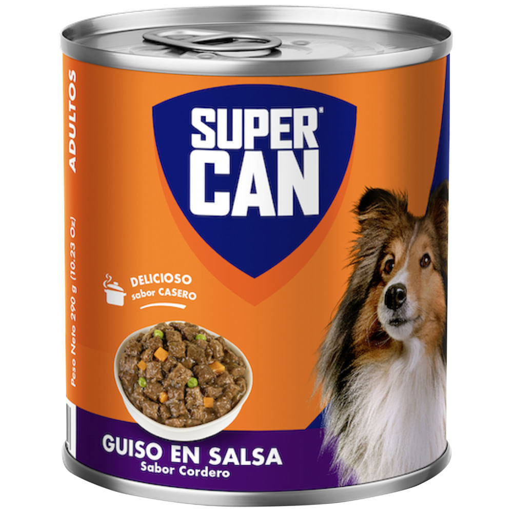 Alimento Húmedo para Perro SUPER CAN Adulto Sabor Cordero Lata 290g Alimento Húmedo para Perro SUPER CAN Adulto Sabor Cordero Lata 290g