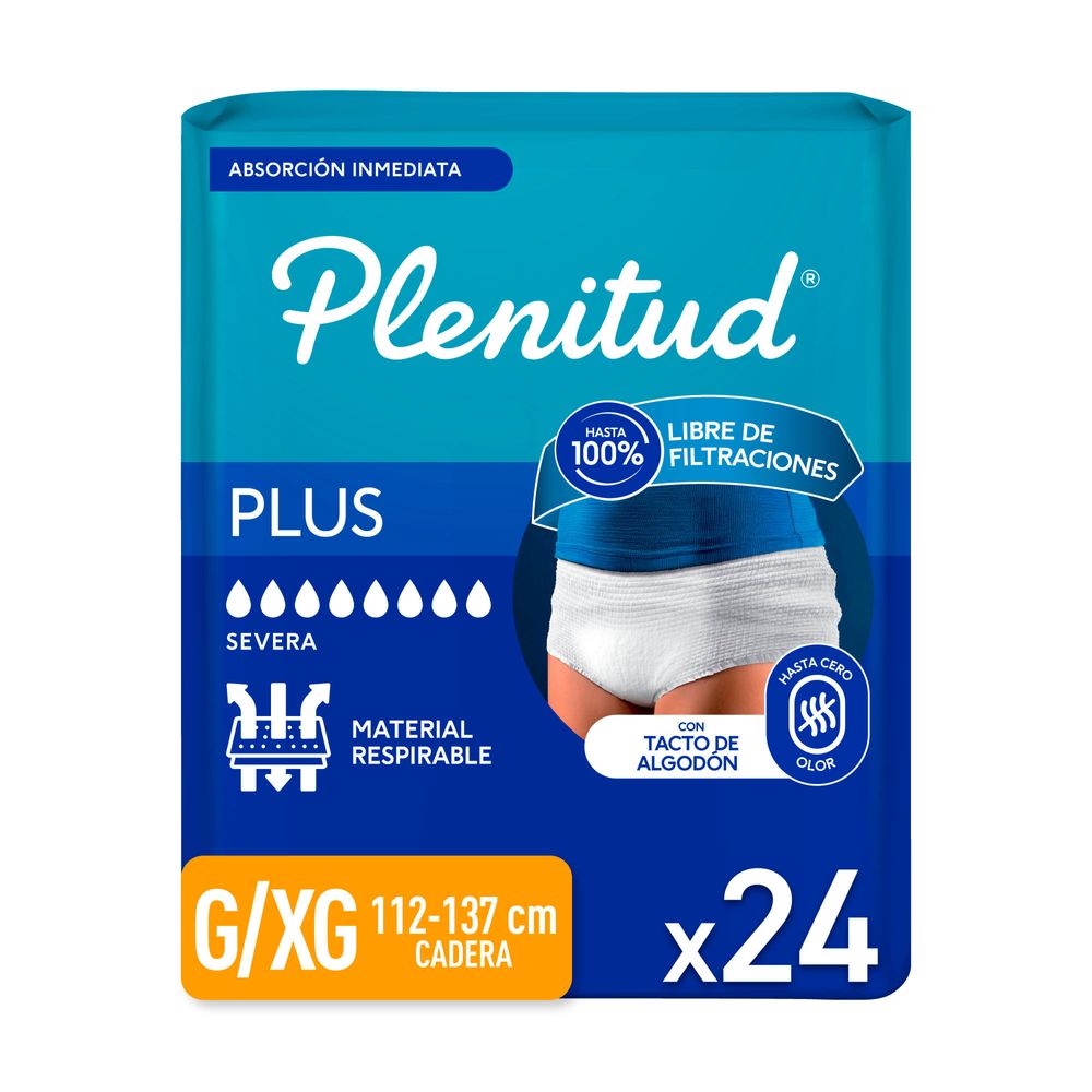 Ropa Interior Desechable PLENITUD Protect Plus G/XG Paquete 24un Ropa Interior Desechable PLENITUD Protect Plus G/XG Paquete 24un