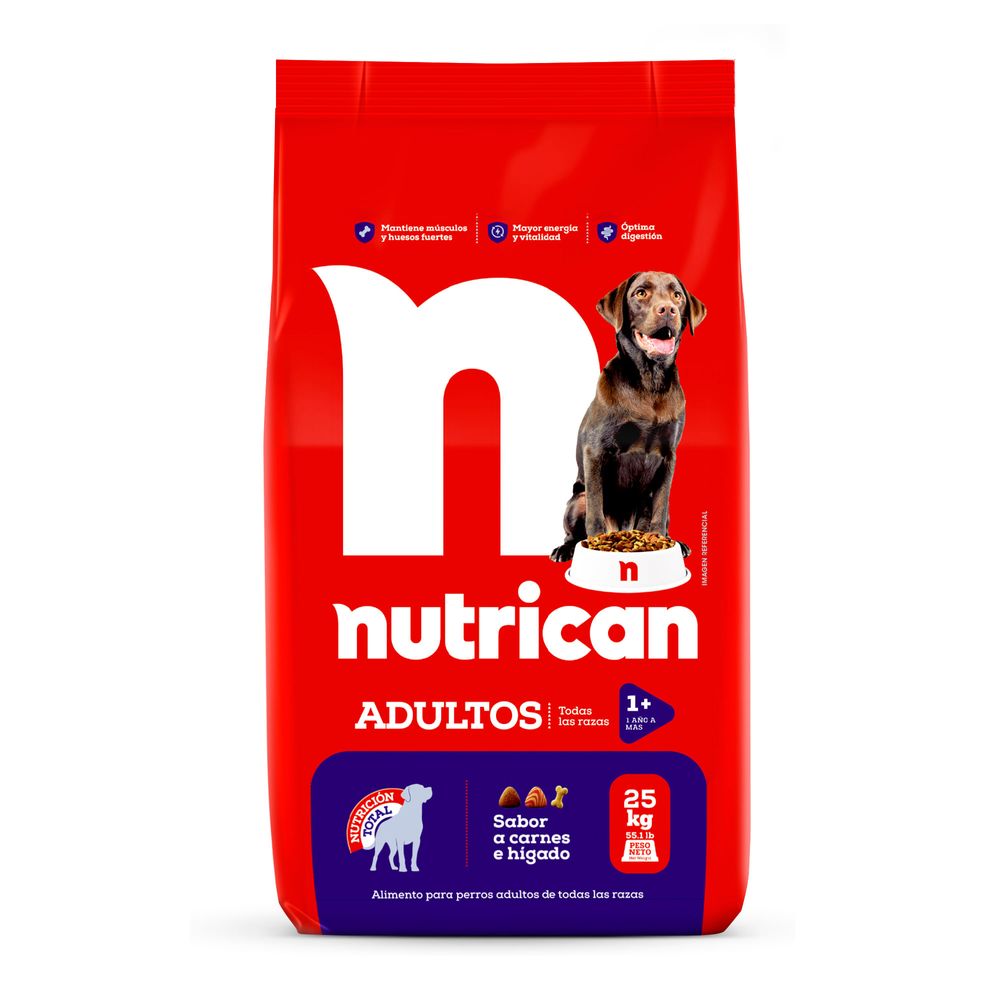 Alimento para perros NUTRICAN Adulto Todas las Razas Sabor Carne Bolsa 25kg Alimento para perros NUTRICAN Adulto Todas las Razas Sabor Carne Bolsa 25kg
