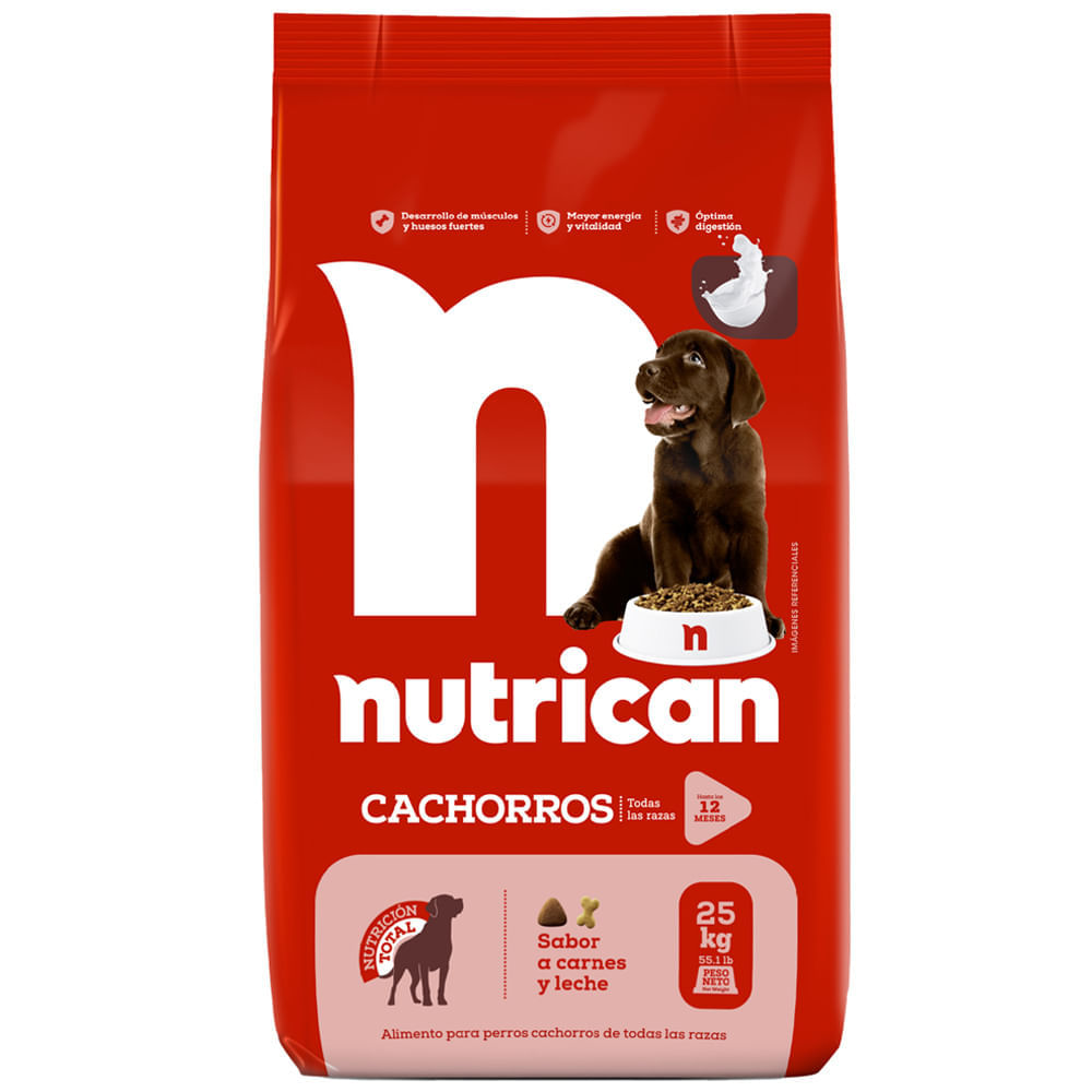 Alimento para Perro NUTRICAN Cachorro Todas las Razas Sabor Carne Bolsa 25Kg
