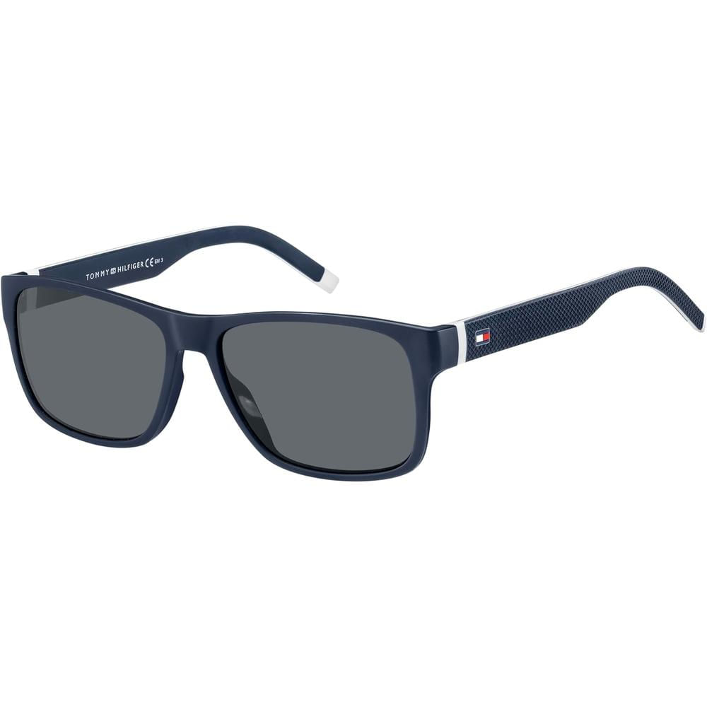 Tommy Hilfiger Gafas de sol clásicas para hombre | Blue / Grey