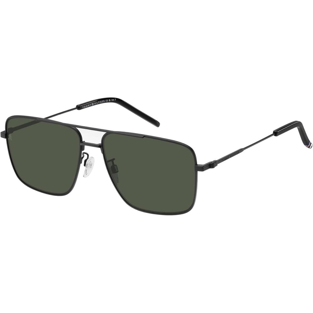 Tommy Hilfiger TH2110/S Gafas de sol para hombre | Matte Black / Green
