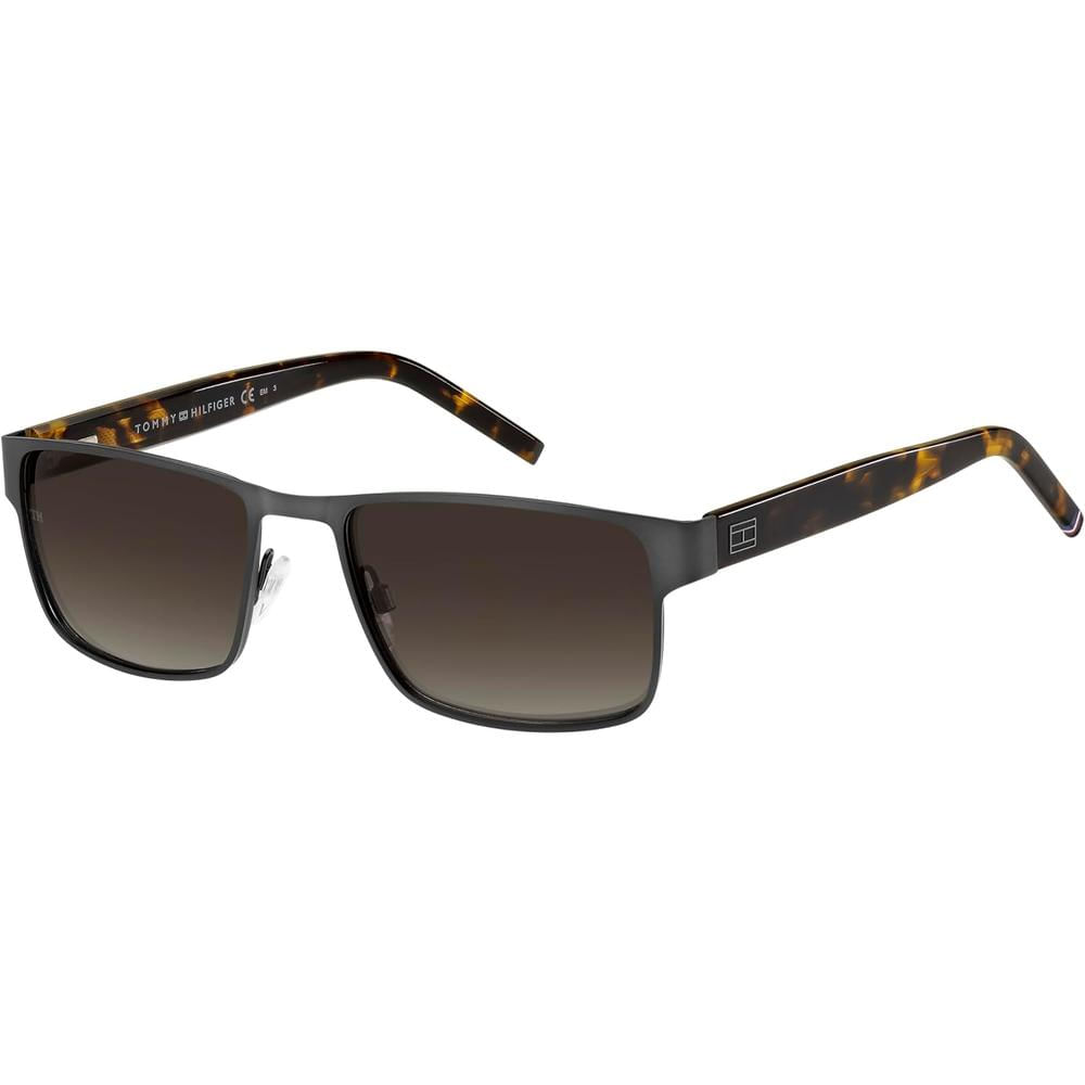 Tommy Hilfiger Gafas de sol deportivas para hombre | Svk / Ha Mtruth Blk
