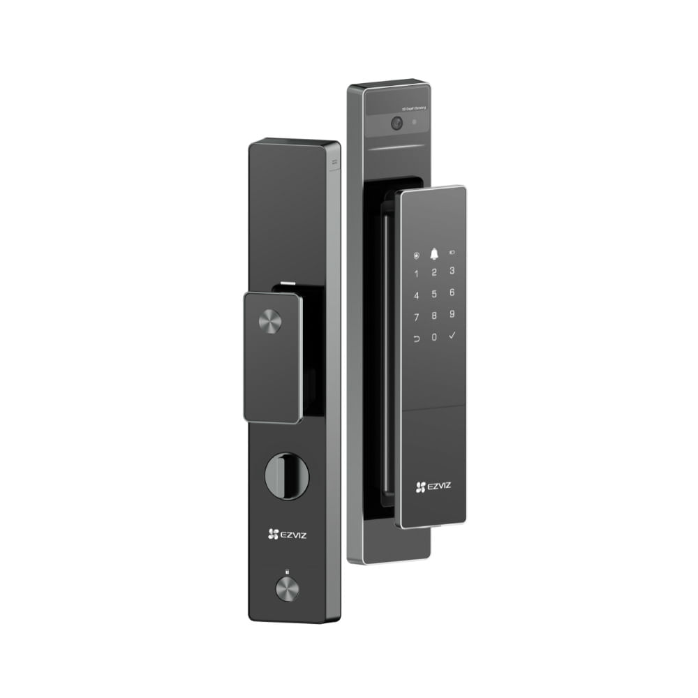 CERRADURA INTELIGENTE EZVIZ DL50FVS CON RECONOCIMIENTO FACIAL 3D CÁMARA Y PANTALLA IPS 4