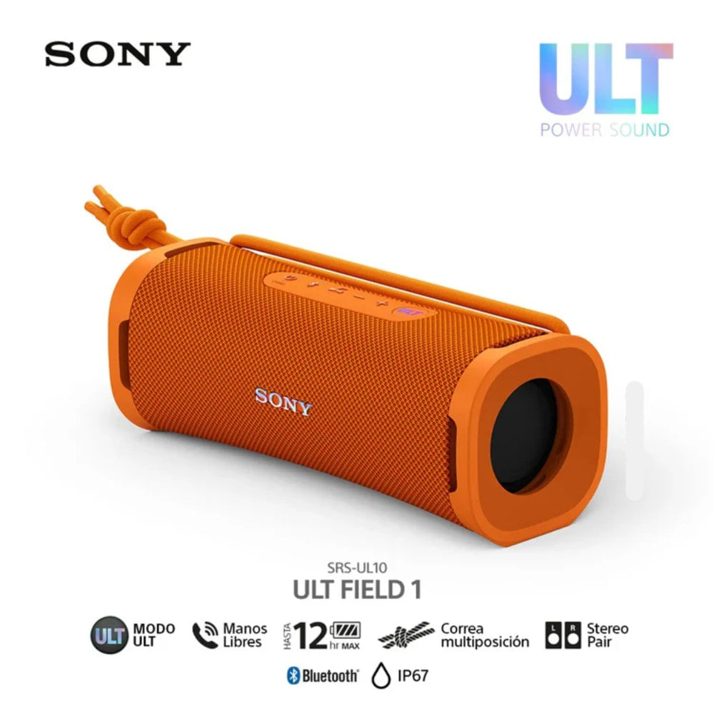 Sony Parlante Bluetooth SRS-ULT10 Portátil Naranja