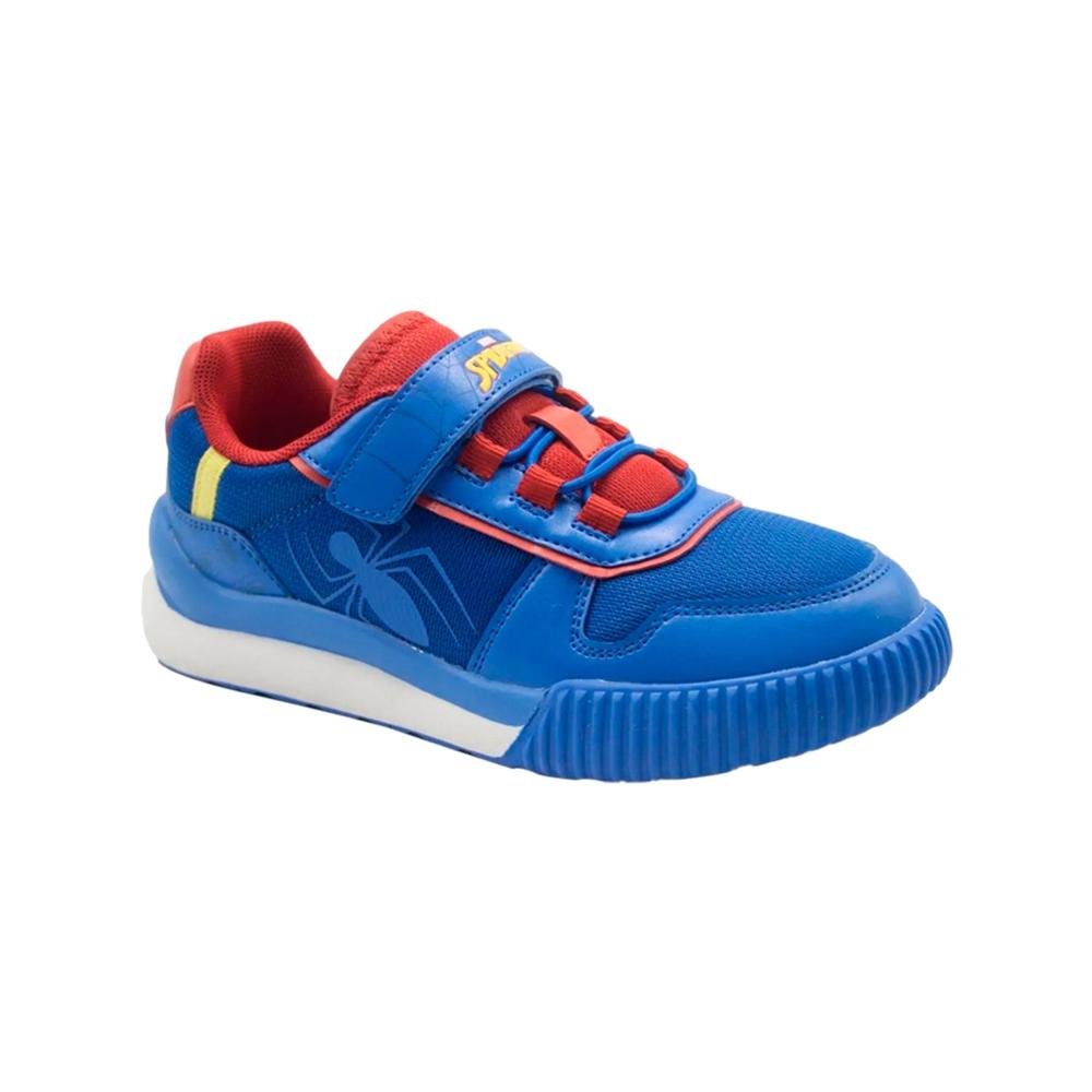 ZAPATILLAS CON DISEÑO SPIDER MAN PARA NIÑO AZUL Y ROJO CON VELCRO