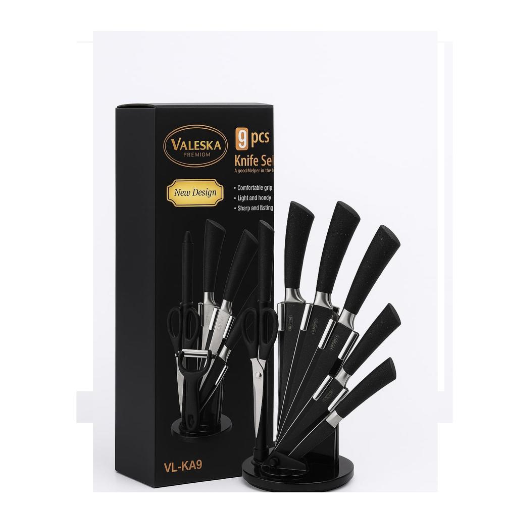 SET DE CUCHILLOS 9 PCS DISEÑO ELGANTE