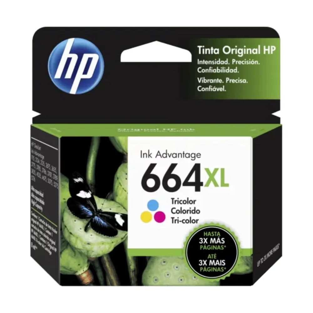 Cartucho de Tinta HP 664XL Tricolor Original