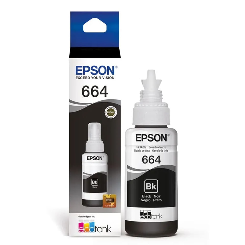 Botella de Tinta Negra Epson 664